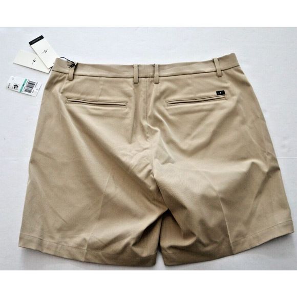 7 For All Mankind Men's Sz 34 Sand/Beige Slim Fit Flat Front Tech Shorts $158 - Picture 2 of 11